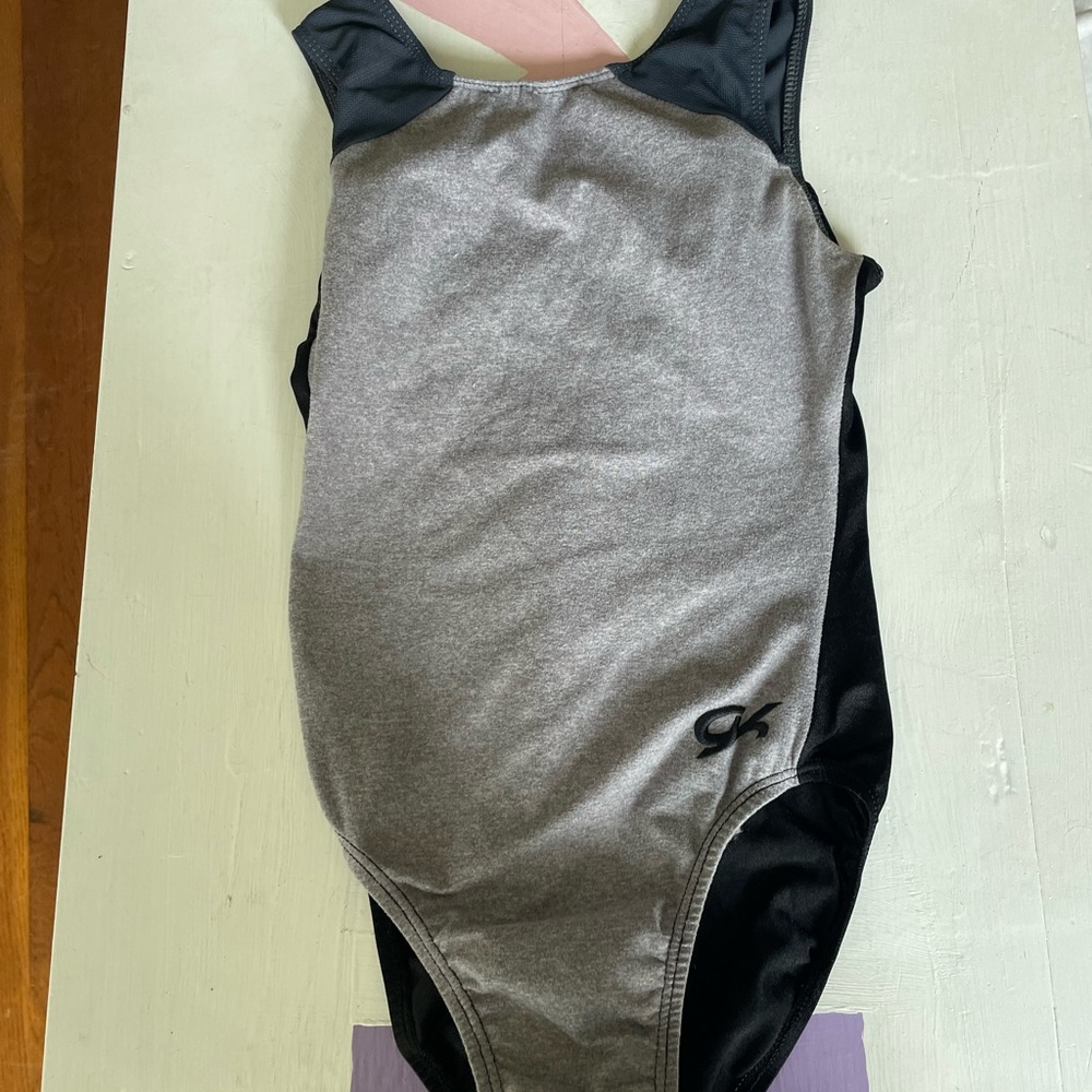 GK ELITE adult XS gray leotard
